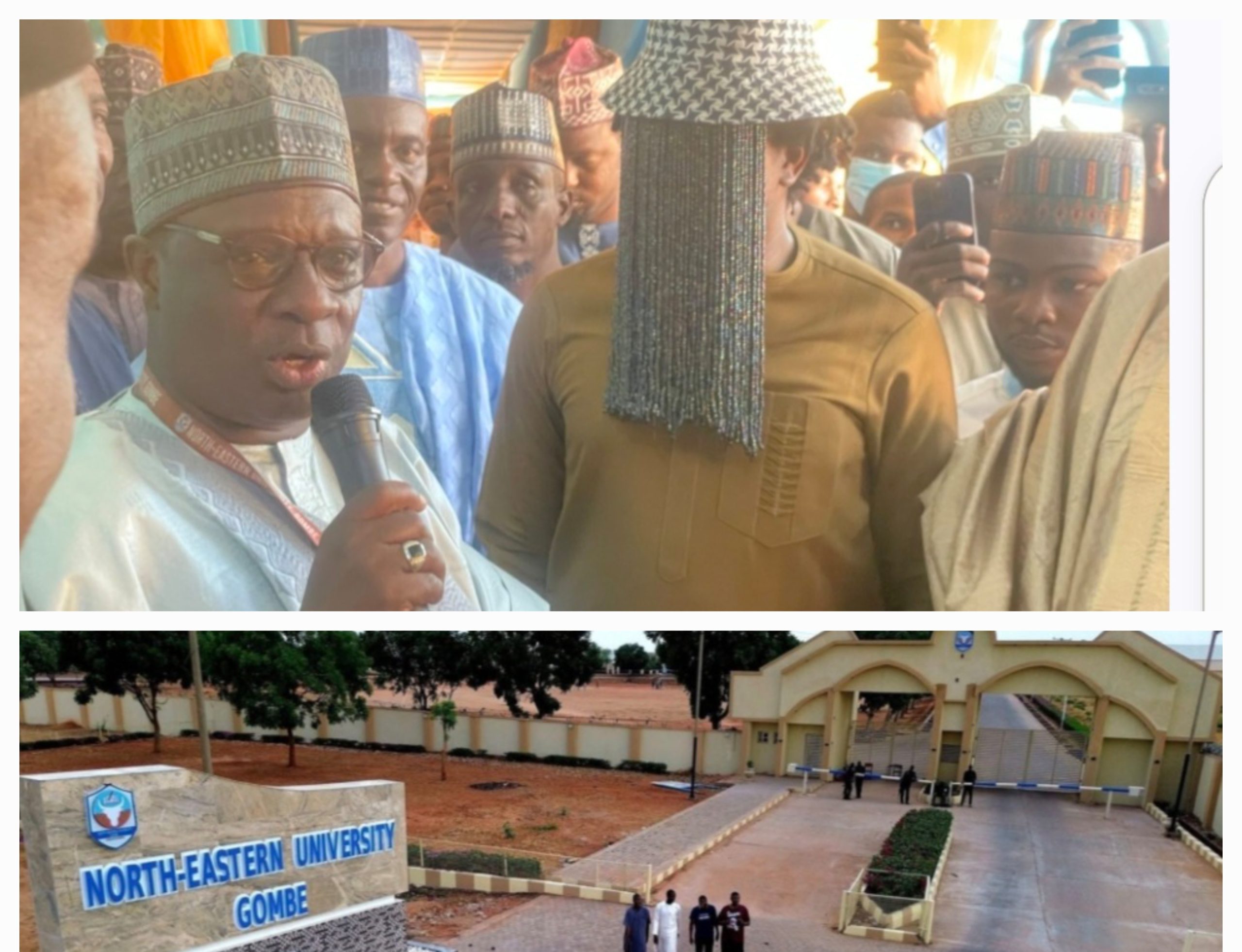 Anas Aremeyaw honoured by the Northeastern University (NEU) at Gombe, Nigeria.