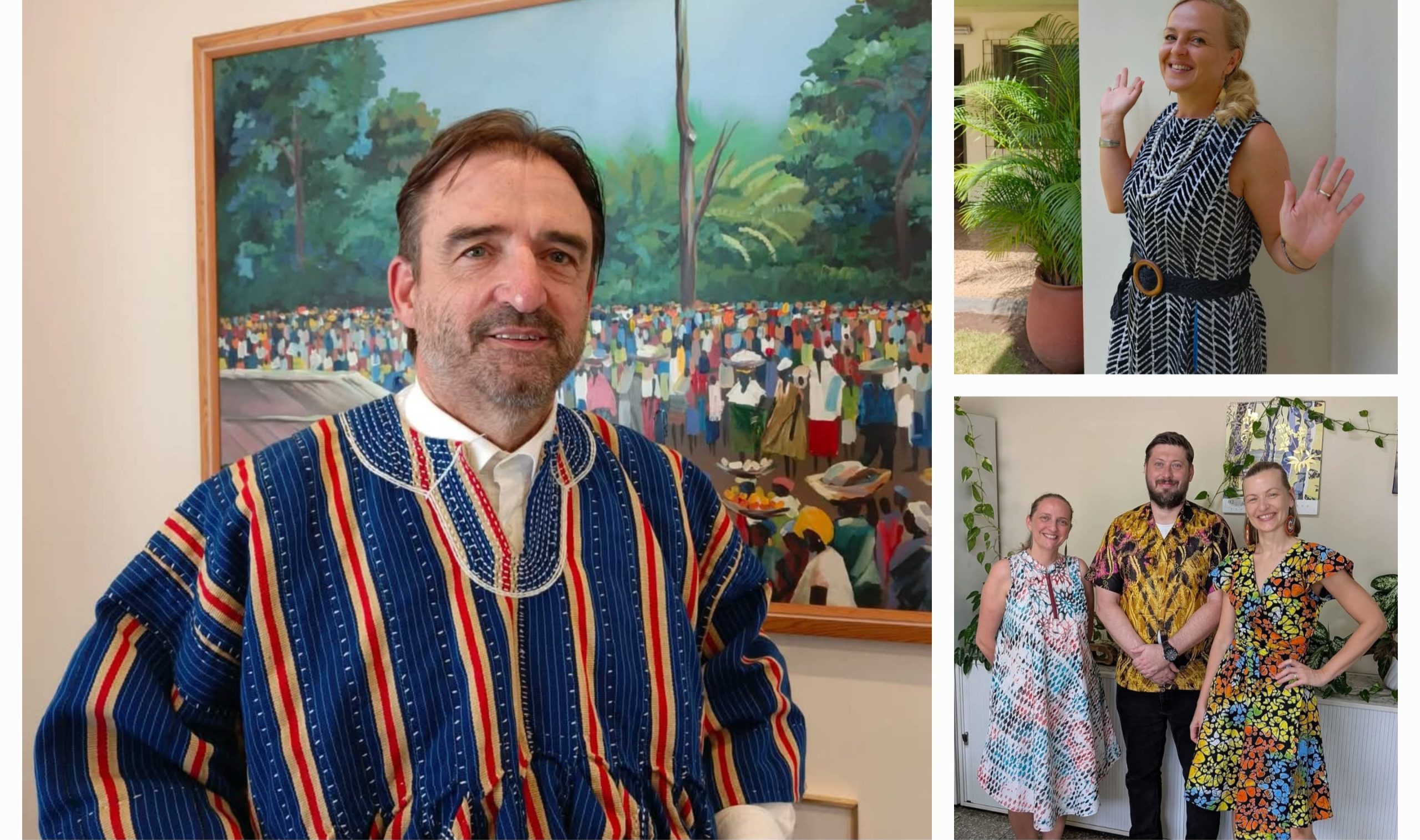 German Ambassador to Ghana, Daniel Krull and staff mark Wear Ghana Day at Embassy.