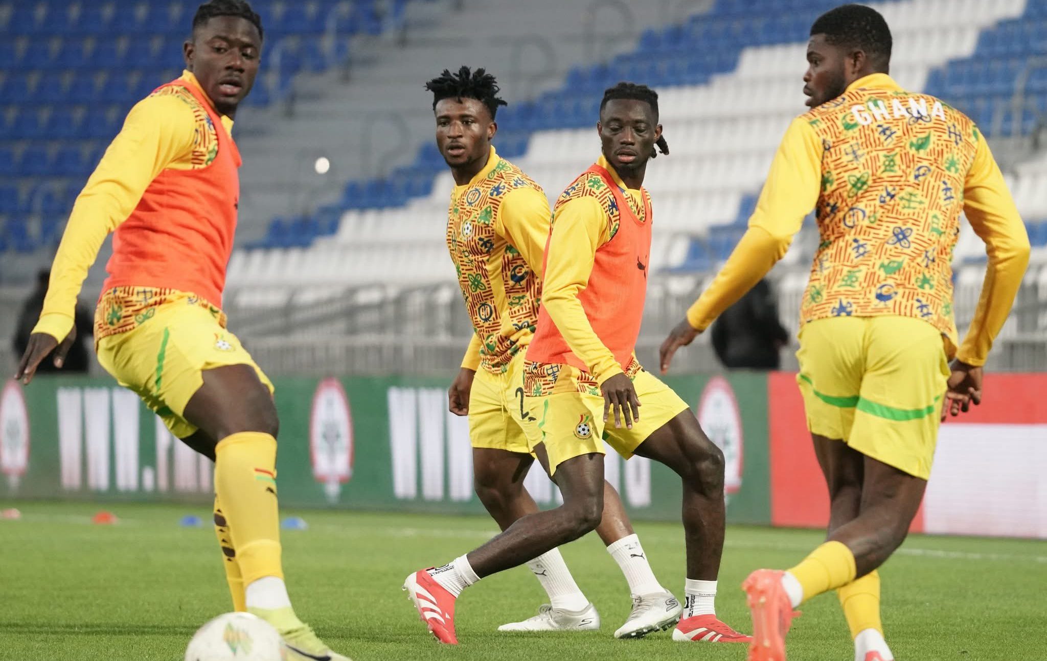 Ghana Black Stars at their warmup ahead of 3-0 against Madagascar