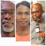 Peter Agbeko (L) Chairman GJA Elections Committee, Member, Beatrice Asamani-Savage