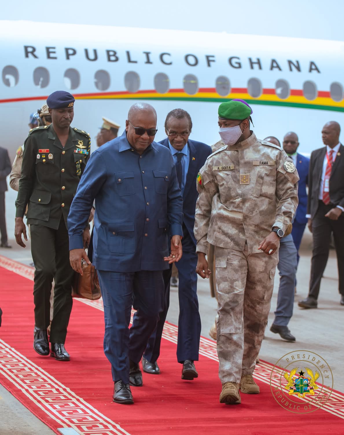 President Mahama meets Mali's Assimi Goita