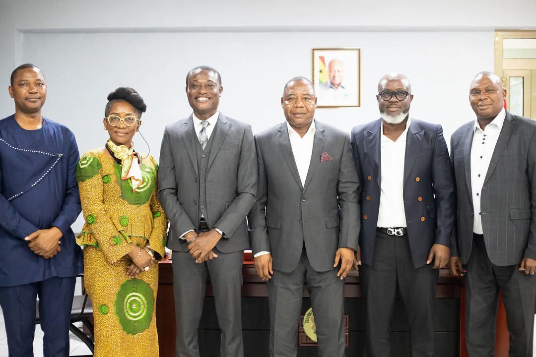 Kissi Agyabeng, Special Prosecutor (3rd L) meet with Officials at EOCO on inter-agency intelligence.