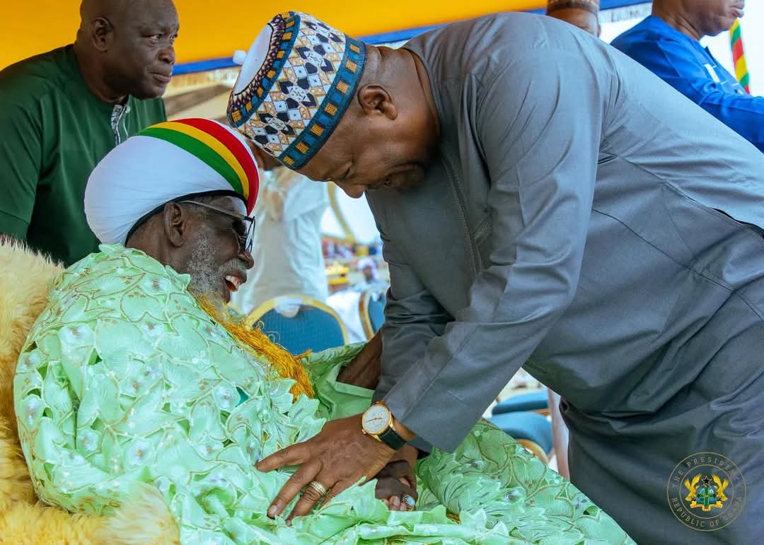 President Mahama receives blessings from Chief Imam