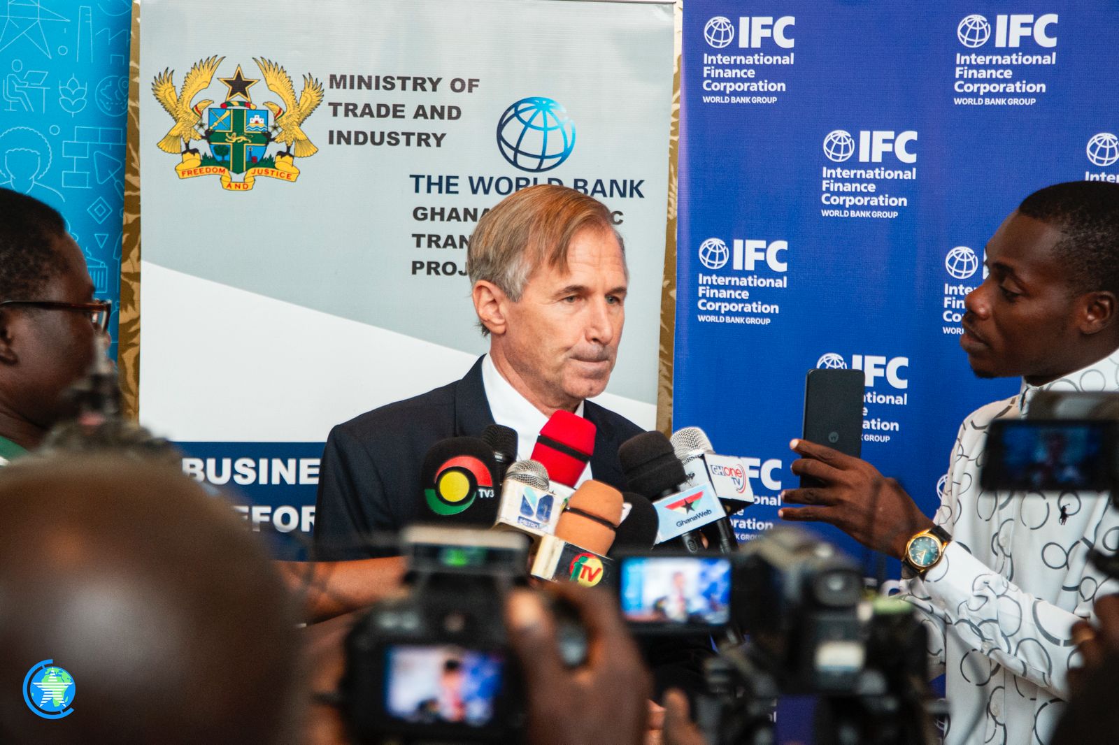 World Bank Senior Country Manager, IFC, Kyle Kelhofer speaks at Ghana's Business Ready Report event in Accra