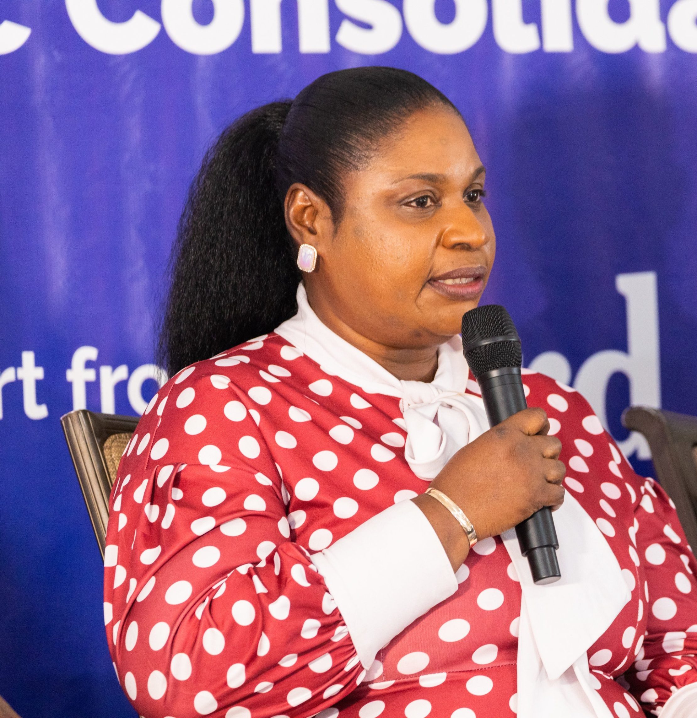 Rebecca Ekpe speaking at a Forum