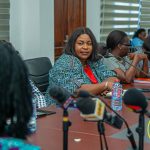 File Photo: Female Journalists in Ghana meet with the Minister for Gender, Children, and Social Protection, Hon. Dr. Agnes Naa Momo Lartey