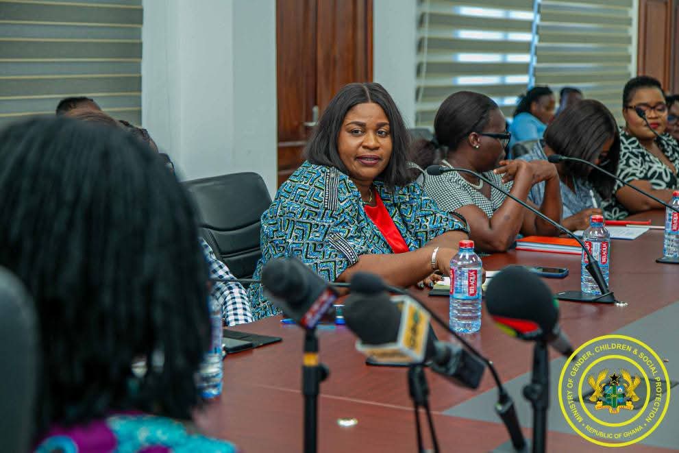 File Photo: Female Journalists in Ghana meet with the Minister for Gender, Children, and Social Protection, Hon. Dr. Agnes Naa Momo Lartey