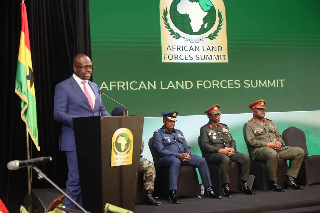 Minister of Defence, Dr. Omane Boamah opens Africa Land Forces Security Summit 2025 in Accra.