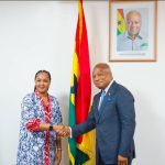 Ambassador of Rwanda to Ghana, Rosemary Mbabazi on courtesy visit to Ghana's Minister for Foreign Affairs, Samuel Okudzeto Ablakwa (MP).
