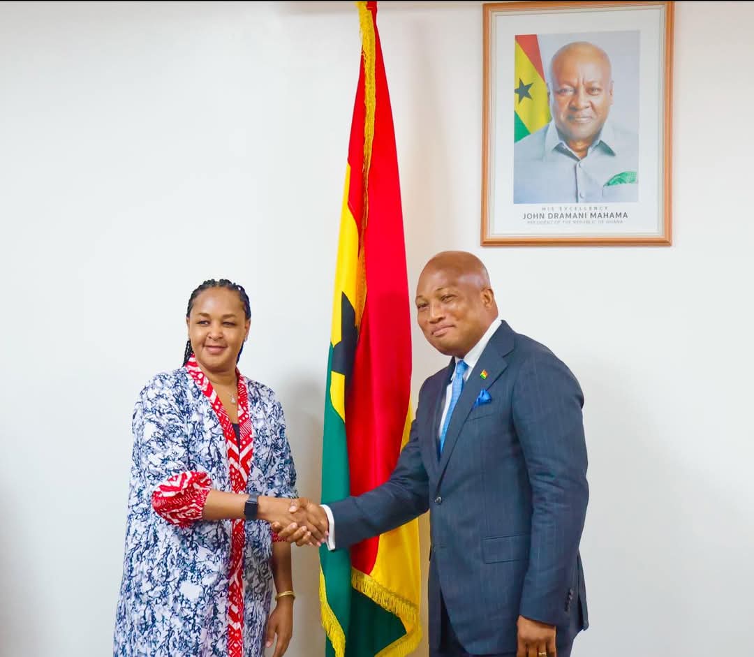 Ambassador of Rwanda to Ghana, Rosemary Mbabazi on courtesy visit to Ghana's Minister for Foreign Affairs, Samuel Okudzeto Ablakwa (MP).
