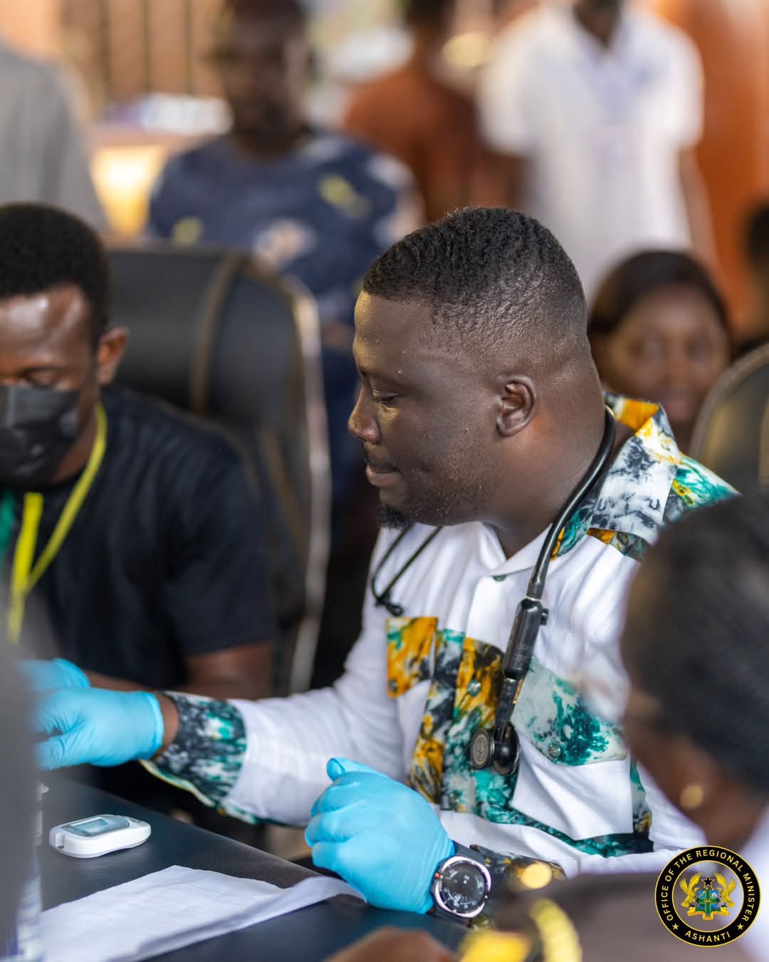 Dr. Frank Amoakohene, the Ashanti Regional Minister leads health and wellness at Ashantifest.