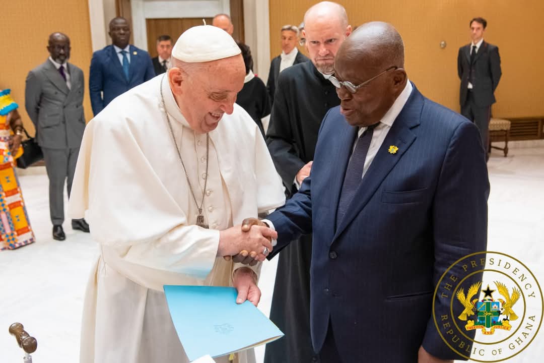 Nana Akufo Addo eulogizes late Pontiff as a true Francis of Assisi.