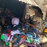 Fire destroys stores at Community One Market.