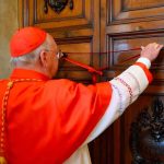 Cardinals in the Vatican have sealed off doors of the papal apartment in the Apostolic Palace and the door to the apartment of the Casa Santa Marta, where the late Pope Francis live.
