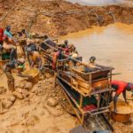 Galamsey pit in Ghana