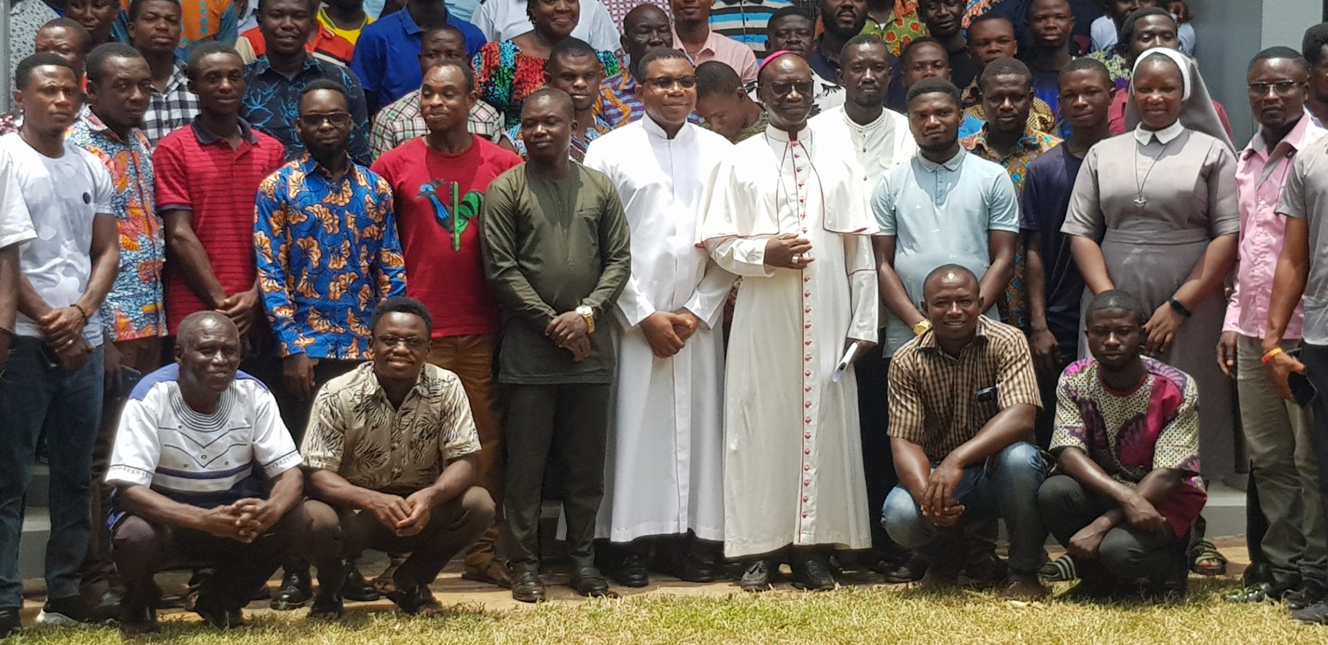Department of Social Communication (DEPSOCOM) of the Sunyani Catholic Diocese in Sunyani with participants at a media training.