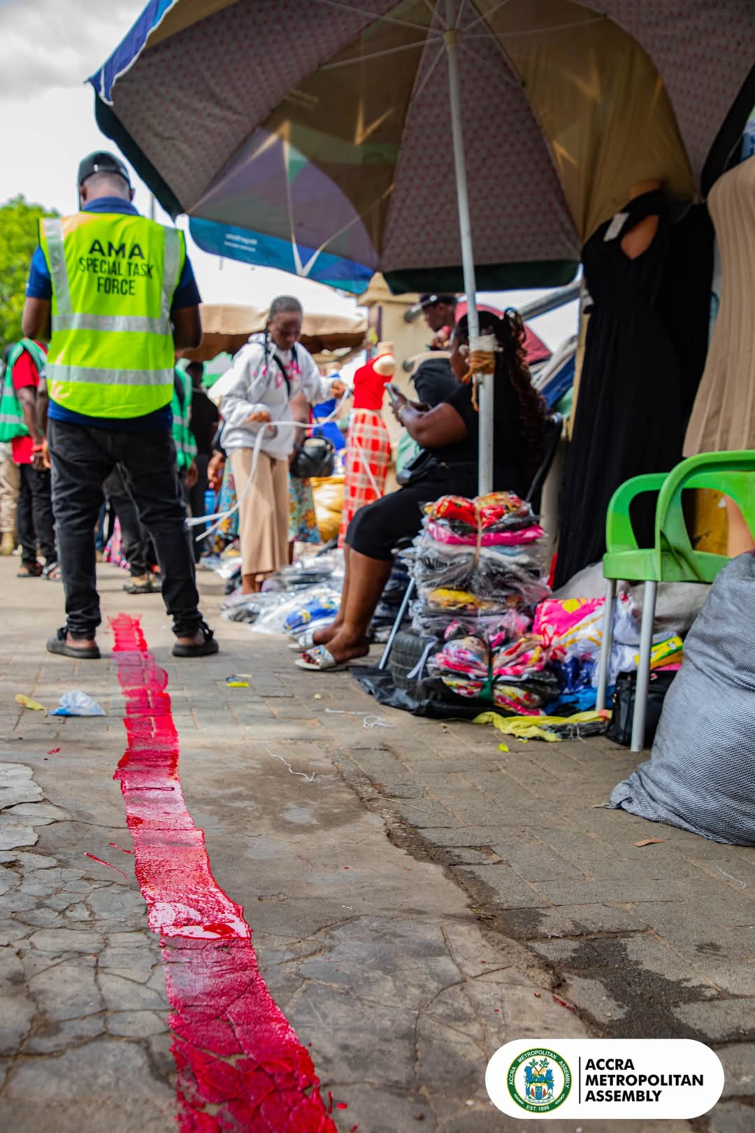 Mayor of Accra reintroduces red line policy to regulate trading on designated pavements