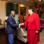 At the end of a successful three-year tour of duty to Ghana as Ambassador of the United States of America, H.E. Virginia E. Palmer, on Monday, 26th May, 2025, paid a farewell call on me at my residence, in Nima.   