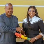 President John Mahama swears-in Mrs. Matilda Asante-Asiedu as 2nd Deputy Governor of Bank of Ghana.