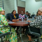 The Chief of Mission for the International Organization for Migration (IOM) in Ghana, Madam Fatou Diallo Ndiaye, has led a delegation to pay a courtesy call on the Minister for Gender, Children and Social Protection, Hon. Dr. Agnes Naa Momo Lartey.