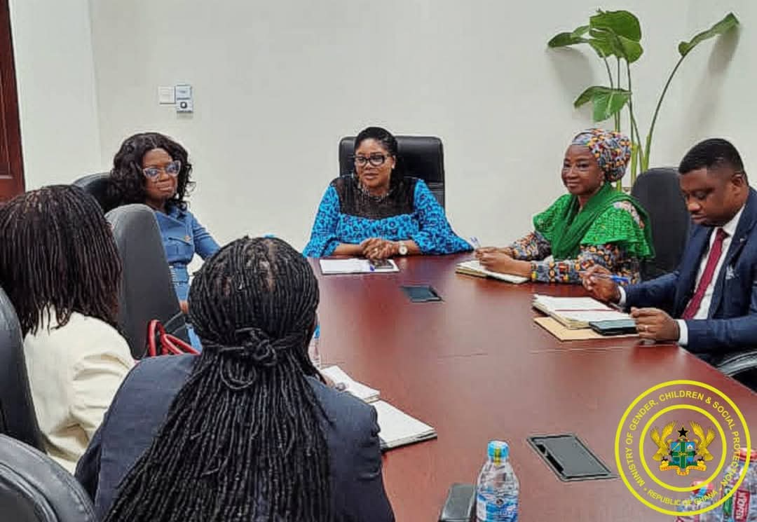 A delegation from the Mastercard Foundation, led by Ghana's Country Director, Madam Rica Rwigamba, paid a courtesy call on the Minister for Gender, Children and Social Protection, Dr. Agnes Naa Momo Lartey, to discuss areas of strategic collaboration and strengthen existing ties.