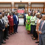 The growth helped to increase Ghana’s trade surplus to $4.14 billion, equivalent to 4.7 per cent of Gross Domestic Product (GDP). -Photo- Officials at Ghana Export Promotion Authority.