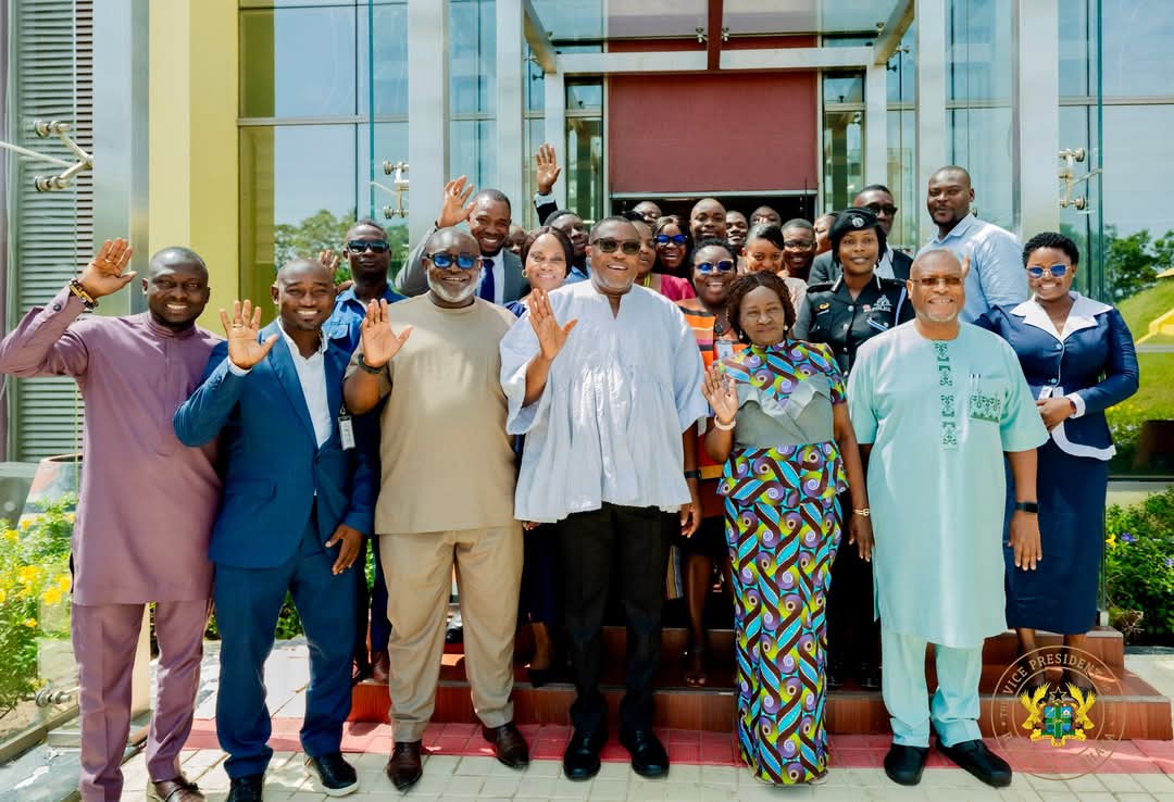 Vice President Naana Jane meets staff after break