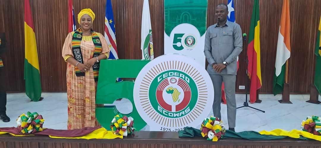 Commemorating the 50th anniversary celebrations of ECOWAS, the Resident Representative Office in Liberia, Madam Josephine Nkrumah.