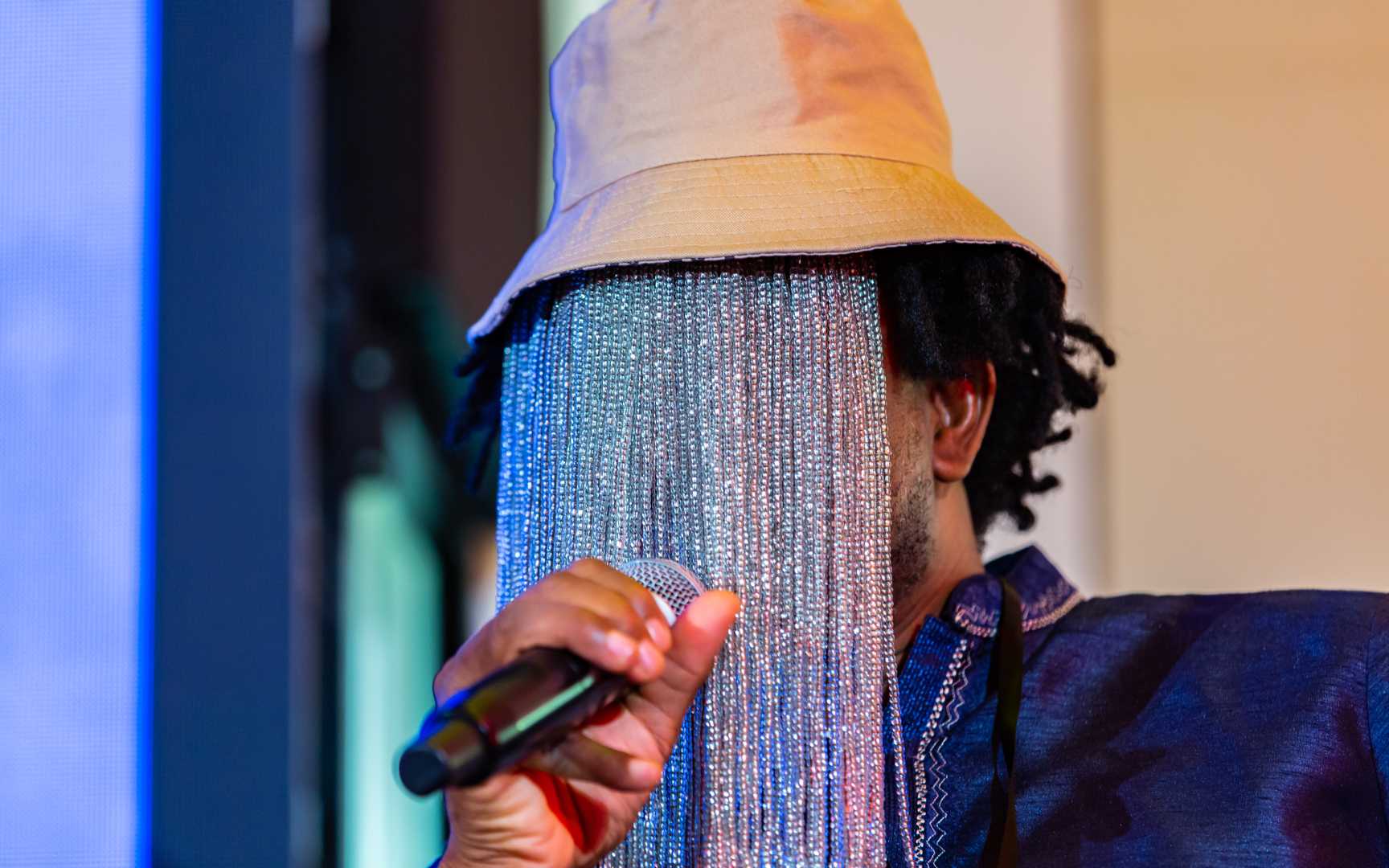 Anas Aremeyaw Anas at AIPS Sport Media Awards in Morocco, Rabat.