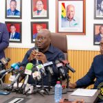 Dr. Cassiel Ato Forson, Minister for Finance, (with microphones) has described the planned Second Gas Processing Plant (GPP II) as a game-changing project that will transform the country’s energy landscape. (Energy Minister, Dr. Abu Jinapor right)