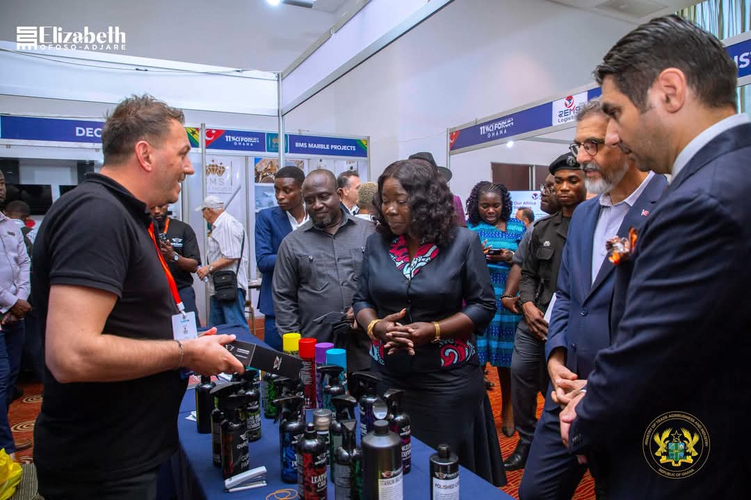 The Minister for Trade, Agribusiness and Industry, Elizabeth Ofosu-Adjare, attended the Türkiye-Ghana Business Forum at the Accra Marriott Hotel, an event aimed at strengthening trade relations between the two nations.