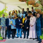 Former President Nana Akufo Addo supports July 1 for National Day of Prayer and Thanksgiving. (Nana Akufo Addo(R), in hand shake with Elvis Afriyie Ankrah(L), Lead for July 1 Event.