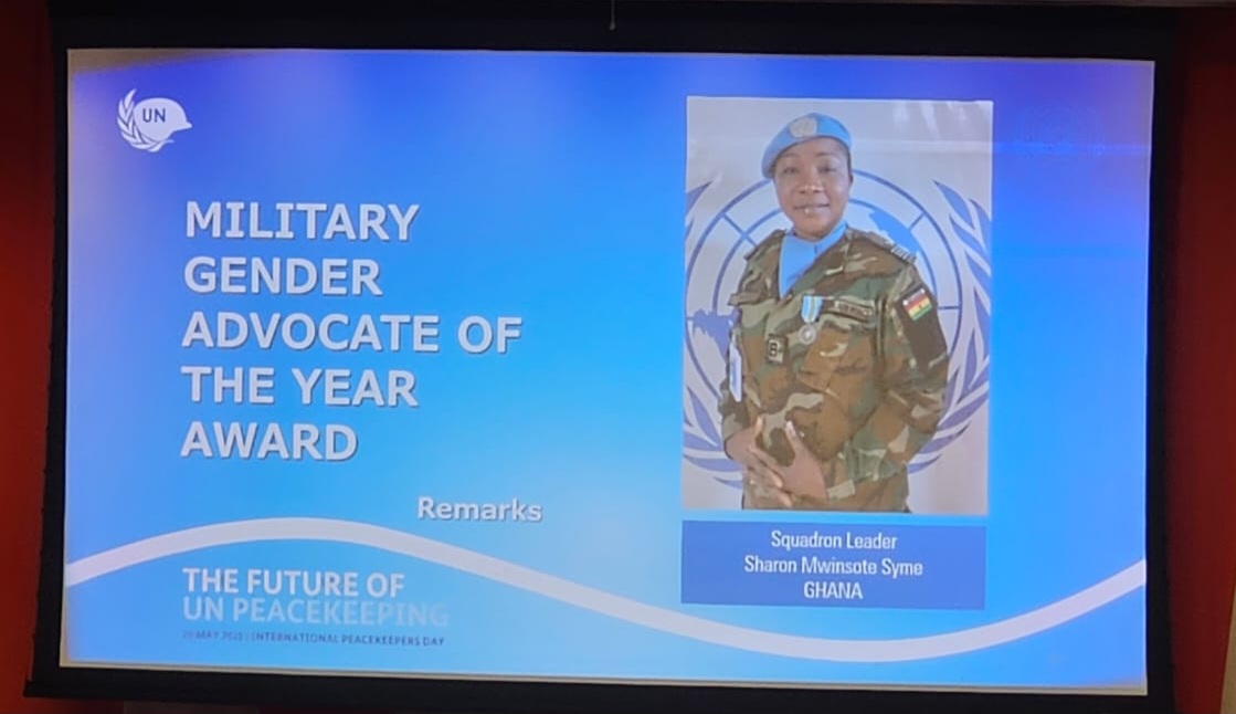 Squadron Leader Sharon Syme of Ghana named the 2024 Military Gender Advocate of the Year
