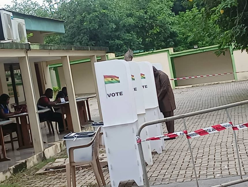Voting progressing smoothly at Centre- Ghana Broadcasting Corporation in Accra.