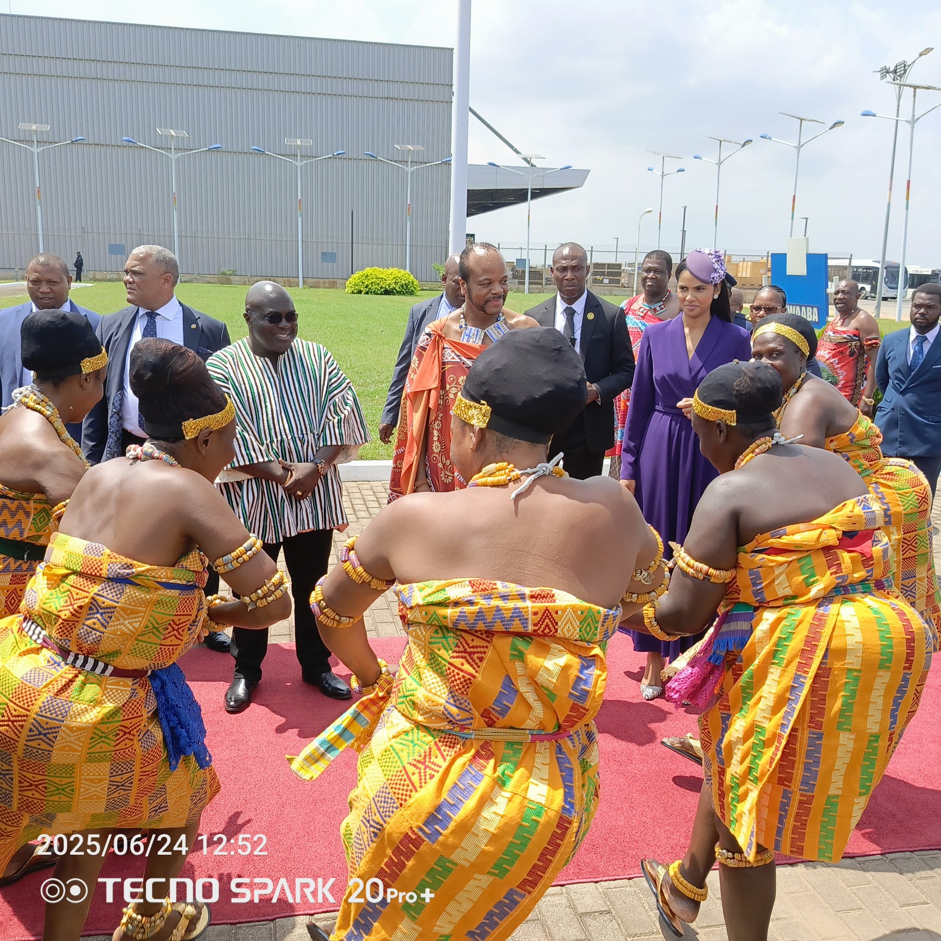 King Mswati III, Ingwenyama of the Kingdom of Eswatini, has arrived in Accra for a four-day state visit to Ghana.  