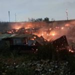 The wooden structures, which served both domestic and commercial purposes, caught fire in the late hours of Wednesday; however, no injuries or fatalities were recorded. 