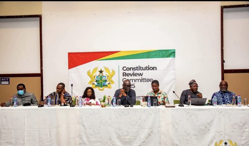 Constitution Review Committee on eighth zonal public engagement in Takoradi in the Western Region.