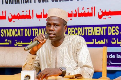 UJT President, Abbas Mahmoud Tahir speaking at the Opening Ceremony