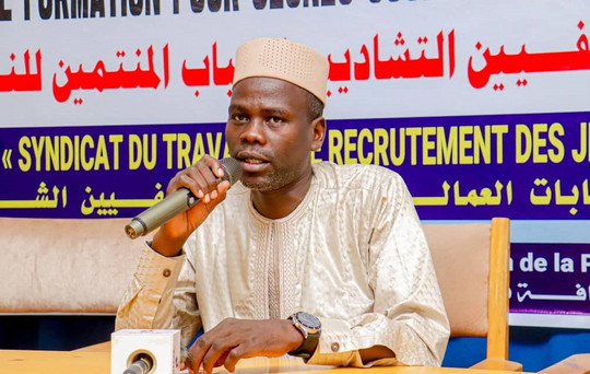 UJT President, Abbas Mahmoud Tahir speaking at the Opening Ceremony