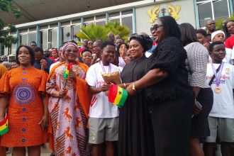 Minority Caucus in Parliament donates to Ghana's Black Queens.