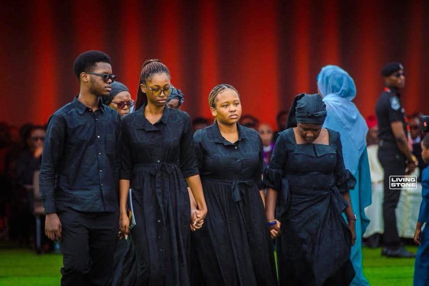 Children of the late Defence Minister, Dr. Edward Omane Boamah at the Black Star Square to honor his memory.