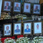 Frames of the eight fallen Heroes in Ghana's Helicopter crash.