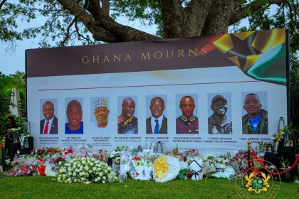 Memorial for the eight fallen Heroes in Helicopter crash in Ghana.