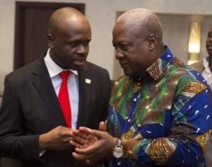 Dr. Omane Boamah and President John Dramani Mahama.