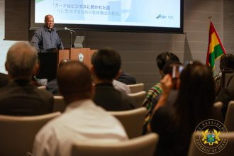 President Mahama speaks in Tokyo Japan.