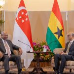 Ghana's President John Mahama and Singaporean counterpart Tharman Shanmugaratnam.