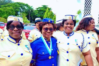 Mystical Award Recipients: Mavis AA Ekpe (Left) and Virginia Vera Hamenoo (third from left) receive honours.