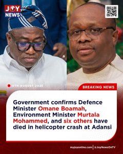 Late Defence Minister, Dr. Omane Boahmah and  Dr. Murtala Mohammed, Minister of Environment, Science, Technology and Innovation.