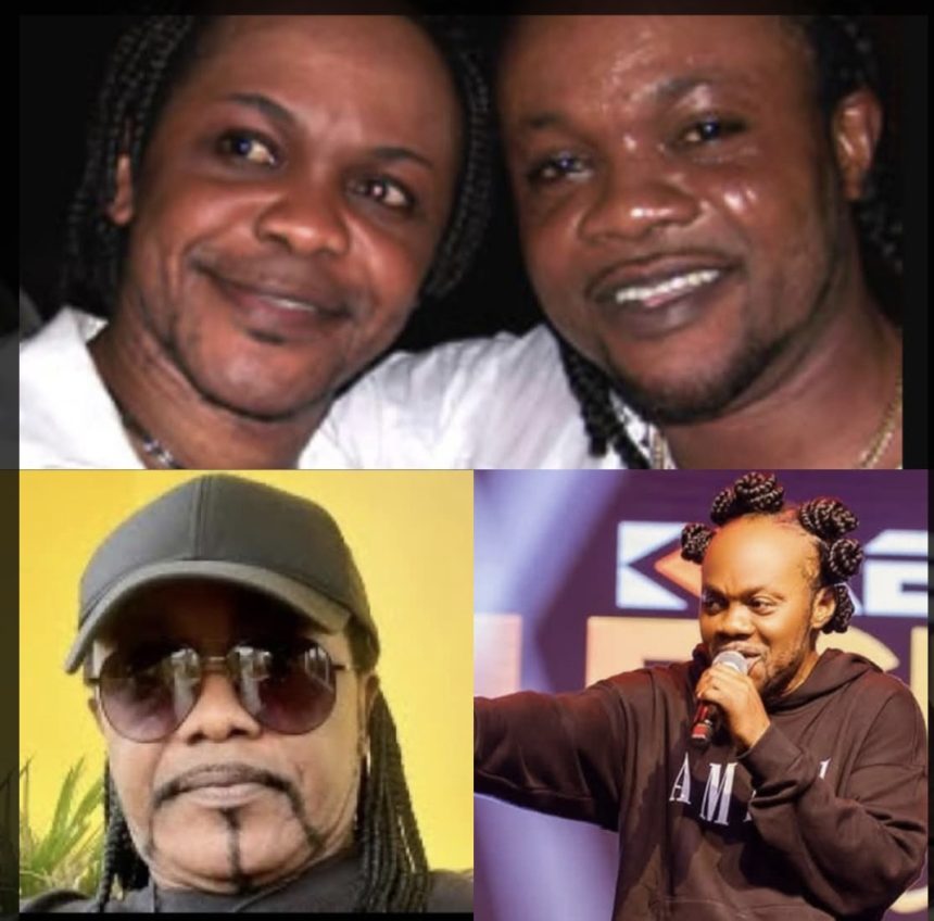 Veteran highlife musician Nana Acheampong(left) featured with Daddy Lumba.