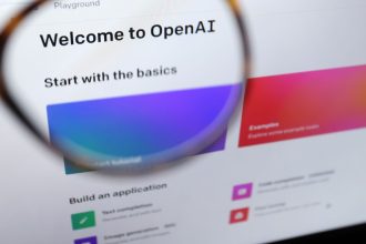 "Welcome to OpenAI" is written on the ChatGPT homepage.